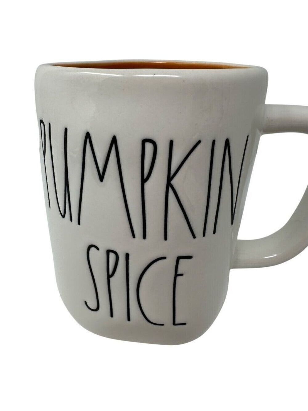Rae Dunn Pumpkin Spice Mug Large Coffee Cup Ceramic Magenta LL Farmhouse Gift - Picture 6 of 7